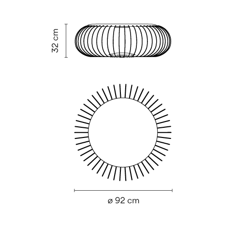 Meridiano 4715 Tisch-Außenleuchte Ø32 cm