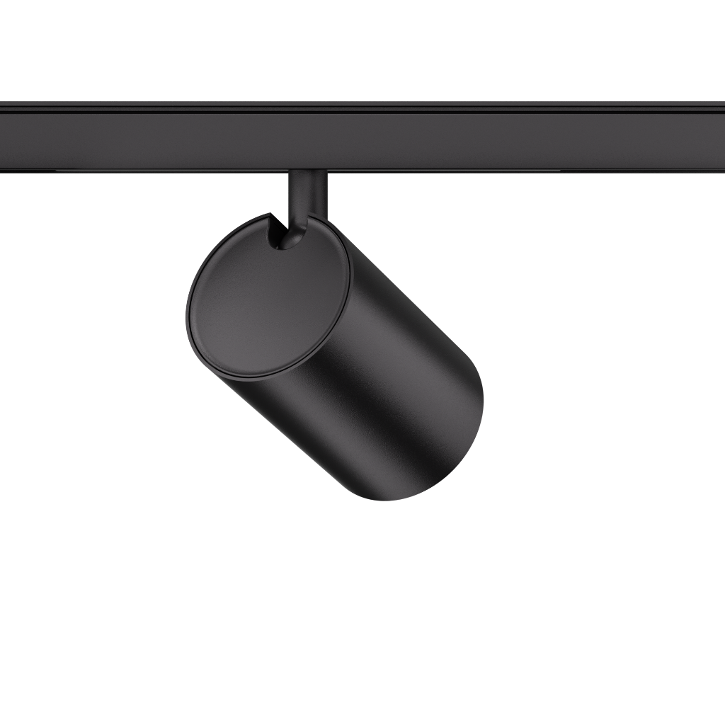12W SpotON D62-48V schwarz innoLED Spotleuchte schwarz zylindrischer Strahler mit runder Linse