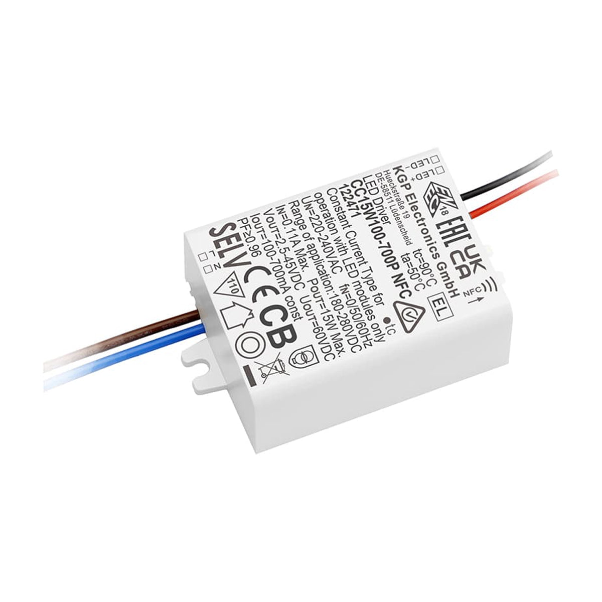 KGP LED Treiber 15W 100-700mA NFC