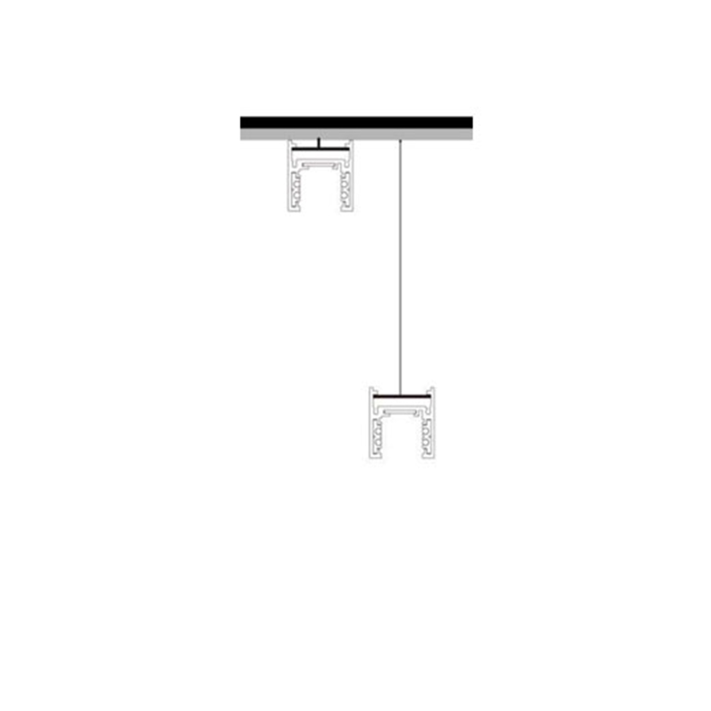 Stromschiene 48V-System zur Decken-Aufbaumontage oder als Pendelvariante
