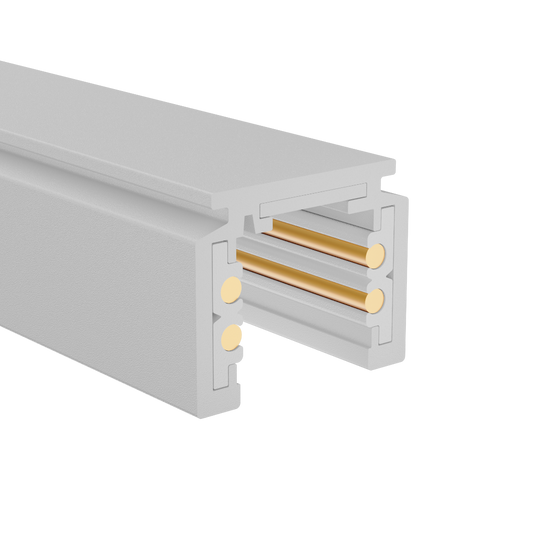 Stromschiene 48V MINI zur Aufbaumontage innoLED, weiß mit Aufbaumontage und Kupferkontakten