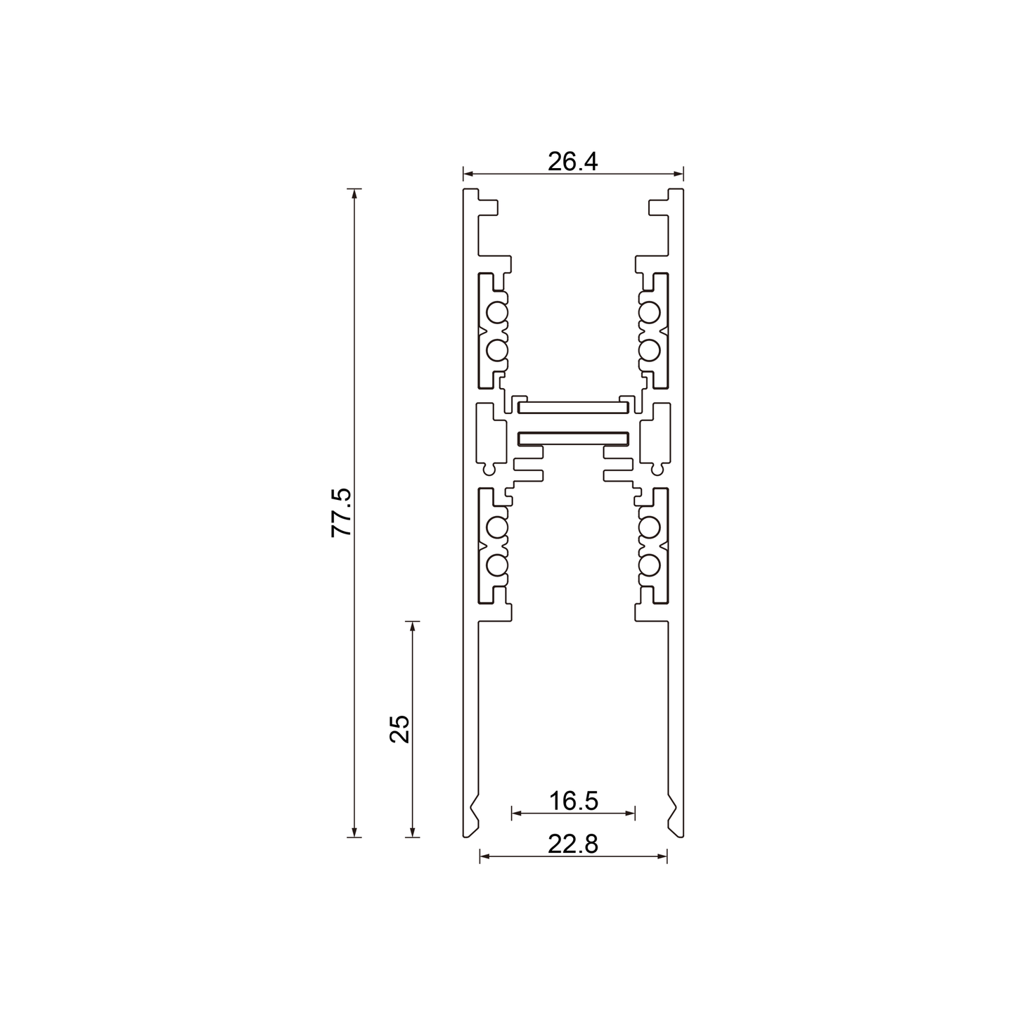 Stromschiene 48V Direkt/Indirekt zur Pendelmontage