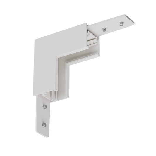 Vertikaler Eckverbinder für die Standard 48V Stromschiene innoLED, vertikal, weißer Eckverbinder