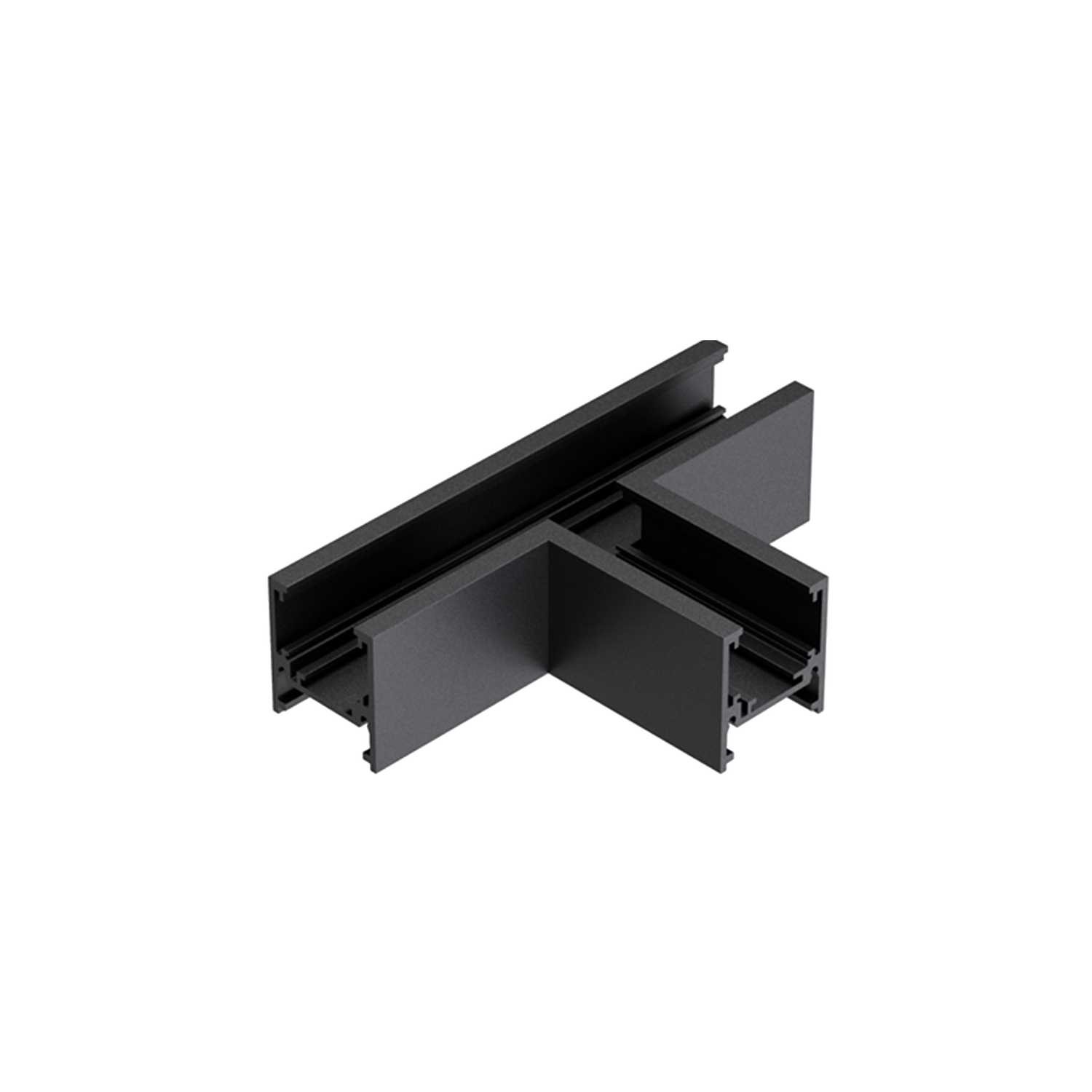 Horizontaler T-Verbinder für die Standard 48V Stromschiene innoLED schwarz, horizontale Verbindung