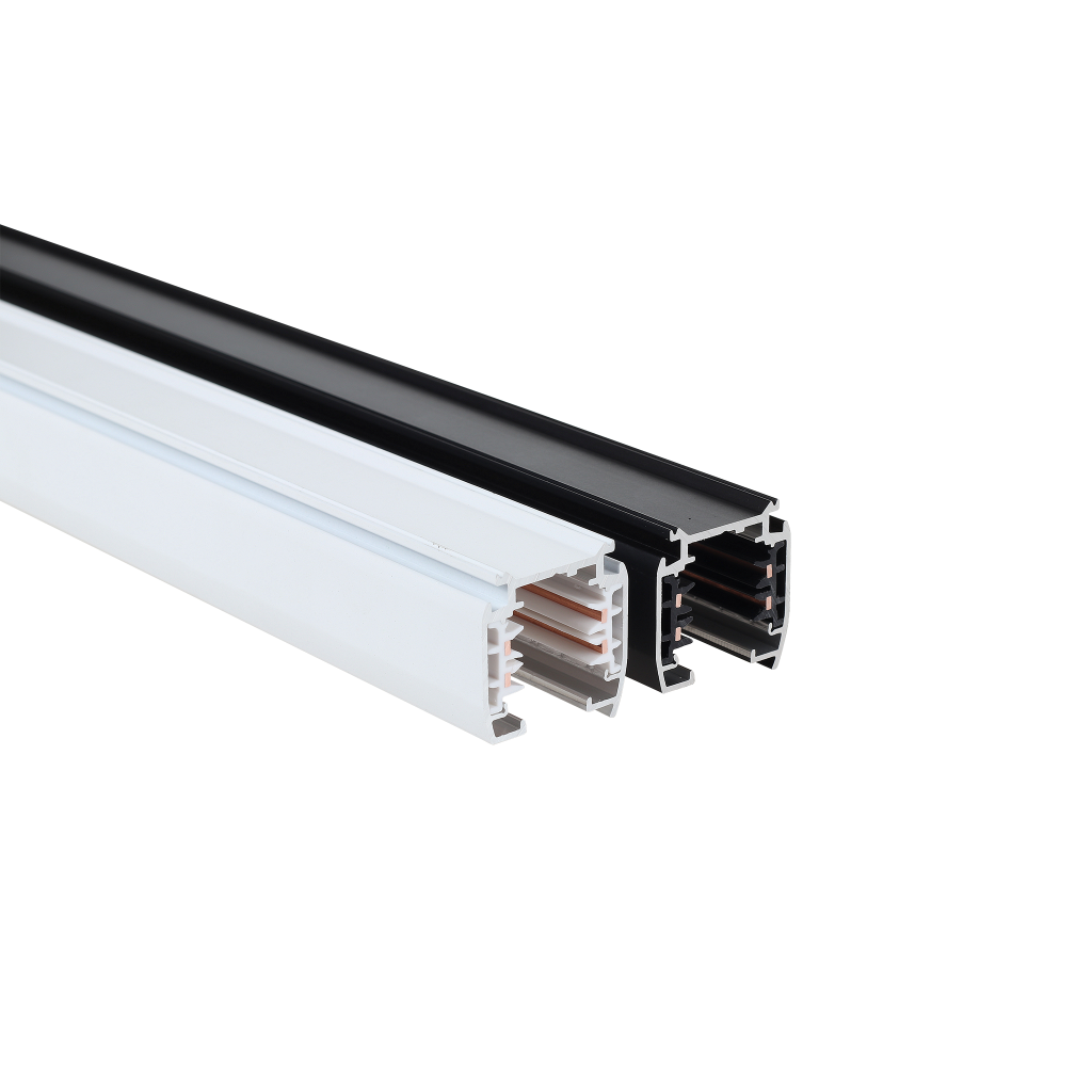 Stromschiene 230V zur Aufbaumontage innoLED Stromschiene schwarz-weiß mit Profil zur Aufbaumontage