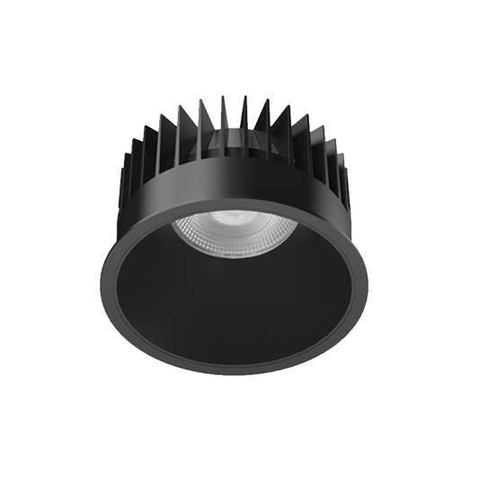 40W Einbaudownlight FOCO-R mit schwarzem Gehäuse und schwarzem Reflektor