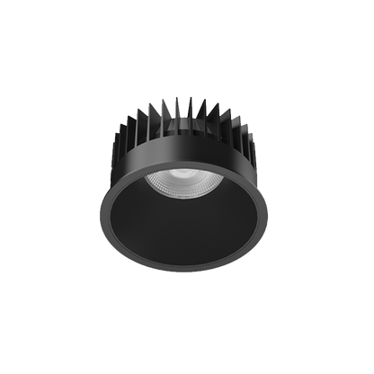 20W Einbaudownlight FOCO-R mit schwarzem Gehäuse und schwarzem Reflektor