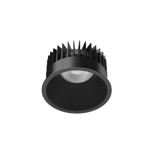20W Einbaudownlight FOCO-R mit schwarzem Gehäuse und schwarzem Reflektor