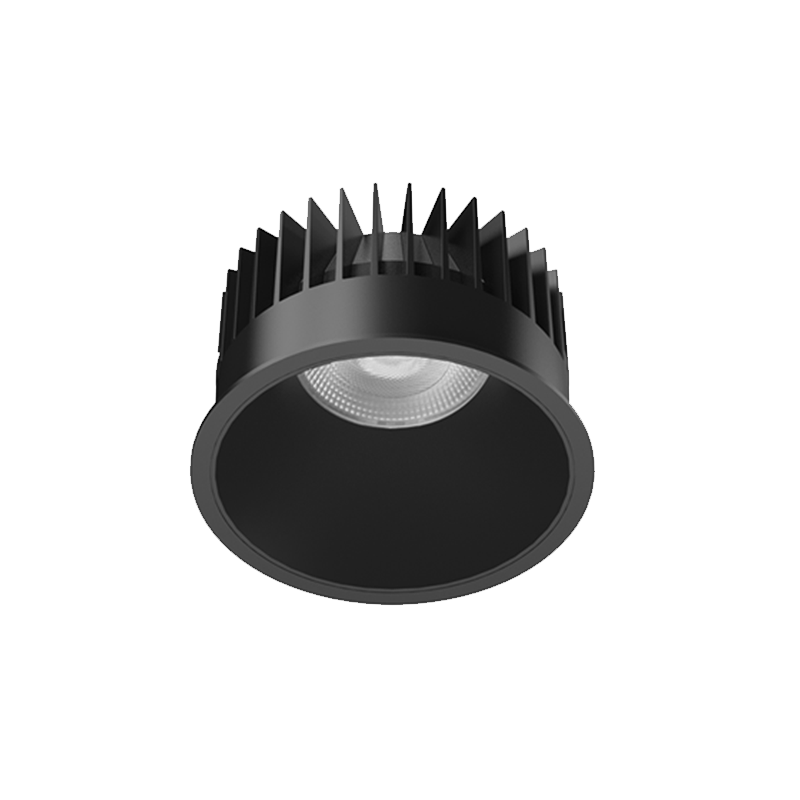 30W Einbaudownlight FOCO-R mit schwarzem Gehäuse und schwarzem Reflektor