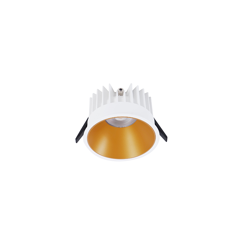 Einbaudownlight FOCO-R mit weißem Gehäuse und schwarzem Reflektor 10W