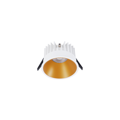 Einbaudownlight FOCO-R mit weißem Gehäuse und schwarzem Reflektor 10W