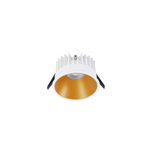 Einbaudownlight FOCO-R mit weißem Gehäuse und schwarzem Reflektor 10W
