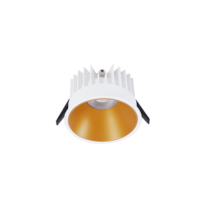 Einbaudownlight FOCO-R mit weißem Gehäuse und schwarzem Reflektor 15W