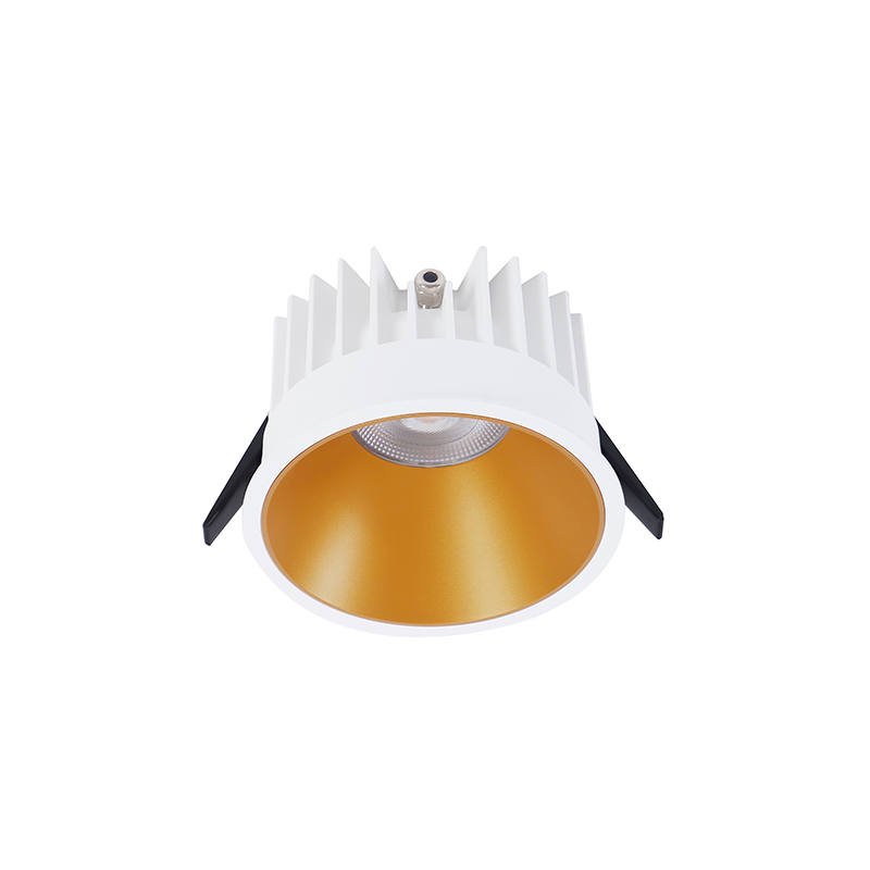 Einbaudownlight FOCO-R mit weißem Gehäuse und schwarzem Reflektor 20W