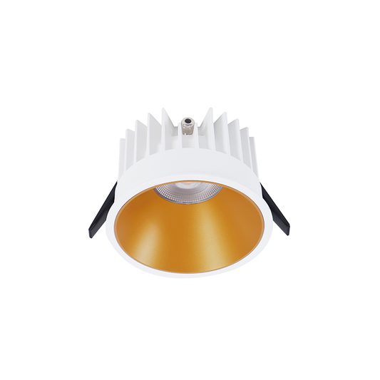 Einbaudownlight FOCO-R mit weißem Gehäuse und schwarzem Reflektor 20W