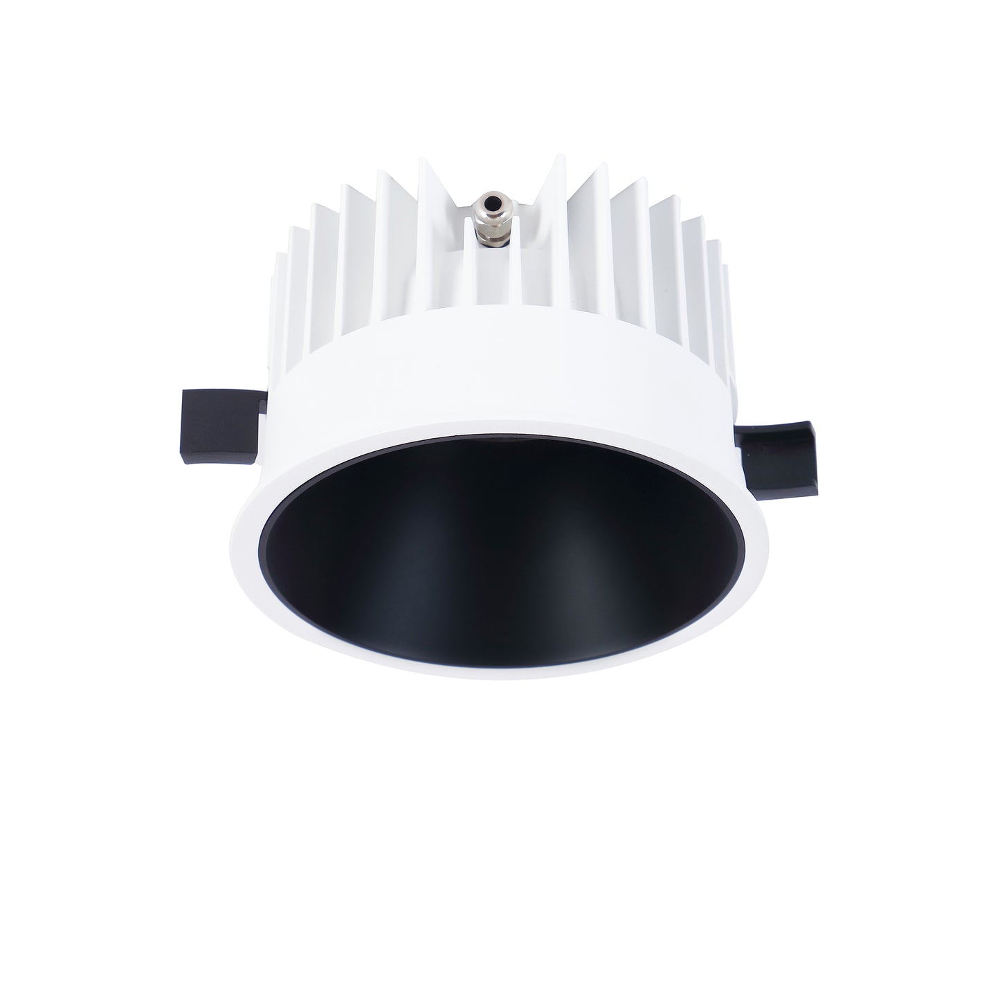 Einbaudownlight FOCO-R mit weißem Gehäuse und schwarzem Reflektor