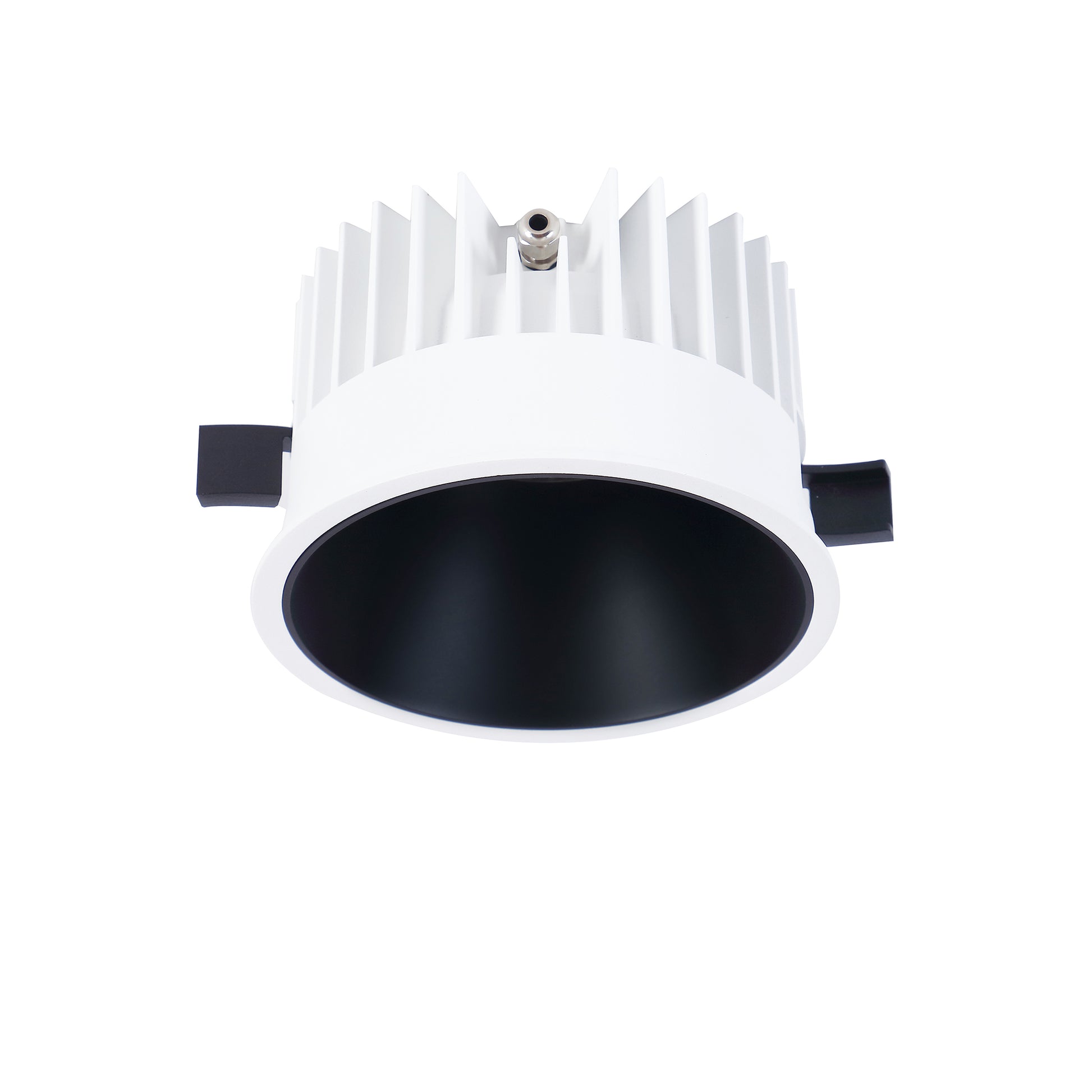 Einbaudownlight FOCO-R mit weißem Gehäuse und schwarzem Reflektor