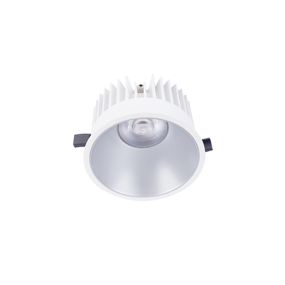 Einbaudownlight FOCO-R mit weißem Gehäuse und silbernem Reflektor 20W