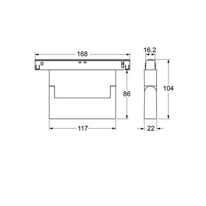 6W Linear LED-Leuchte GapSpot-move in weiß für 48V Stromschienensysteme