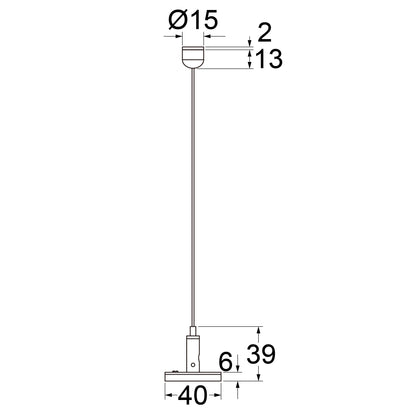 Seilpendel für 48V Stromschienen