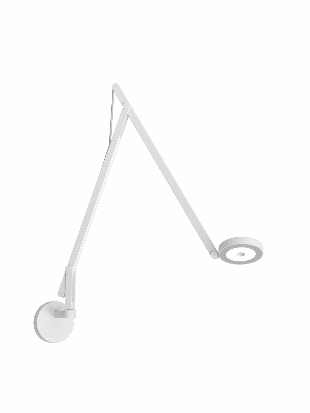 Wandleuchte String in Weiß von Rotaliana mit runder Wandplatte