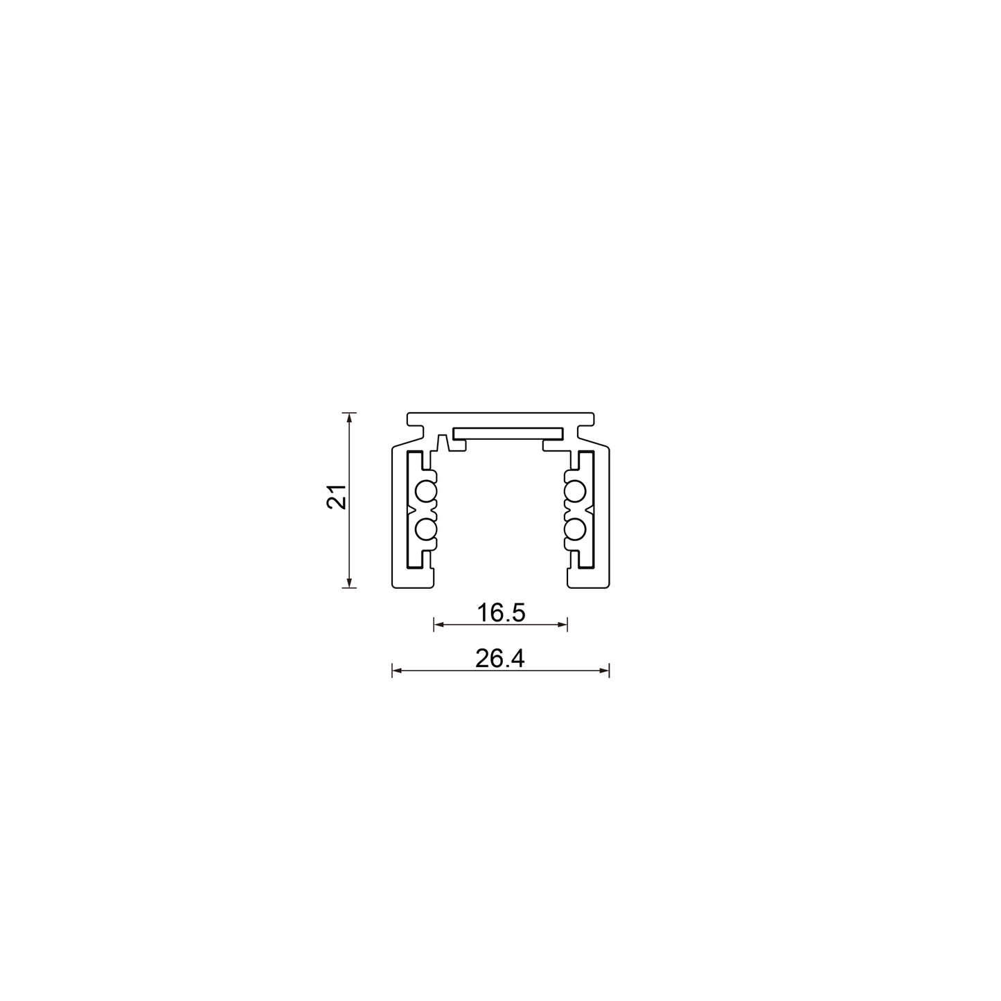 Stromschiene 48V MINI zur Aufbaumontage