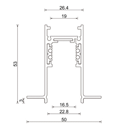 Stromschiene 48V zur Einbaumontage