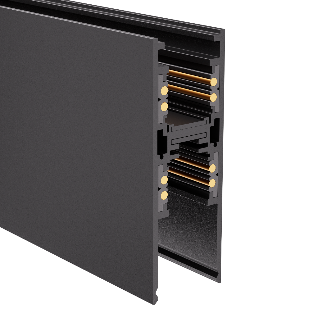 Stromschiene 48V Direkt/Indirekt zur Pendelmontage innoLED Stromschiene schwarz, 48-V-Direkt/Indirekt-Ausführung