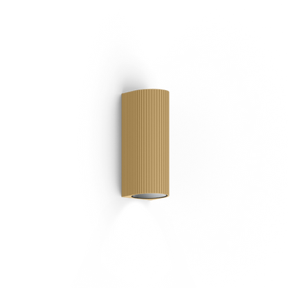 Wever & Ducré TRACE WALL mini 1.0 Wandleuchte, 420 Lumen, gerilltes goldfarbenes Gehäuse