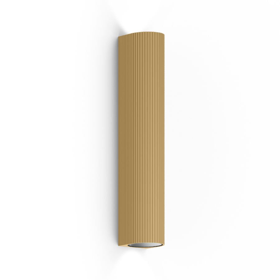 Wever & Ducré TRACE WALL mini 2.0 Wandleuchte, 840 Lumen, goldfarben, gerillt