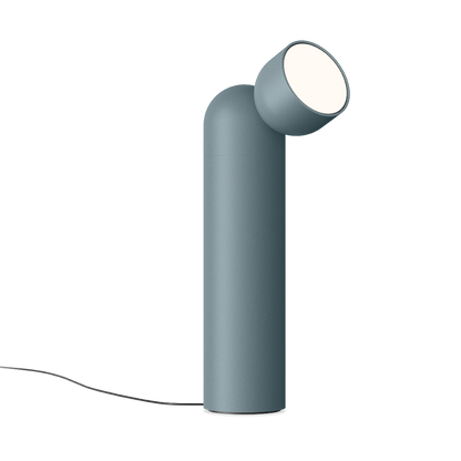 Plusminus solo Steh- und Tischleuchte 6343 in Blau mit flachem Diffusor