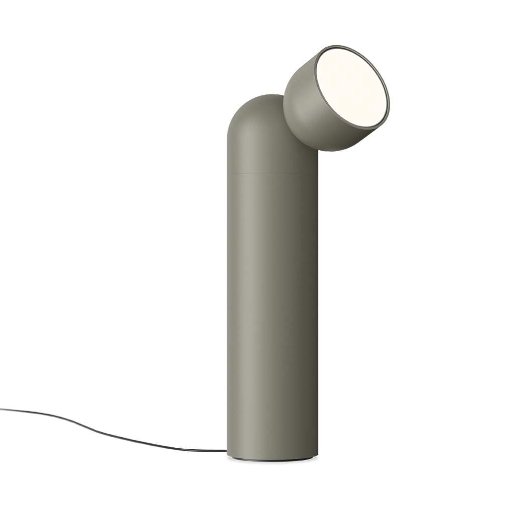 Plusminus solo Steh- und Tischleuchte 6343 in Grün mit flachem Diffusor