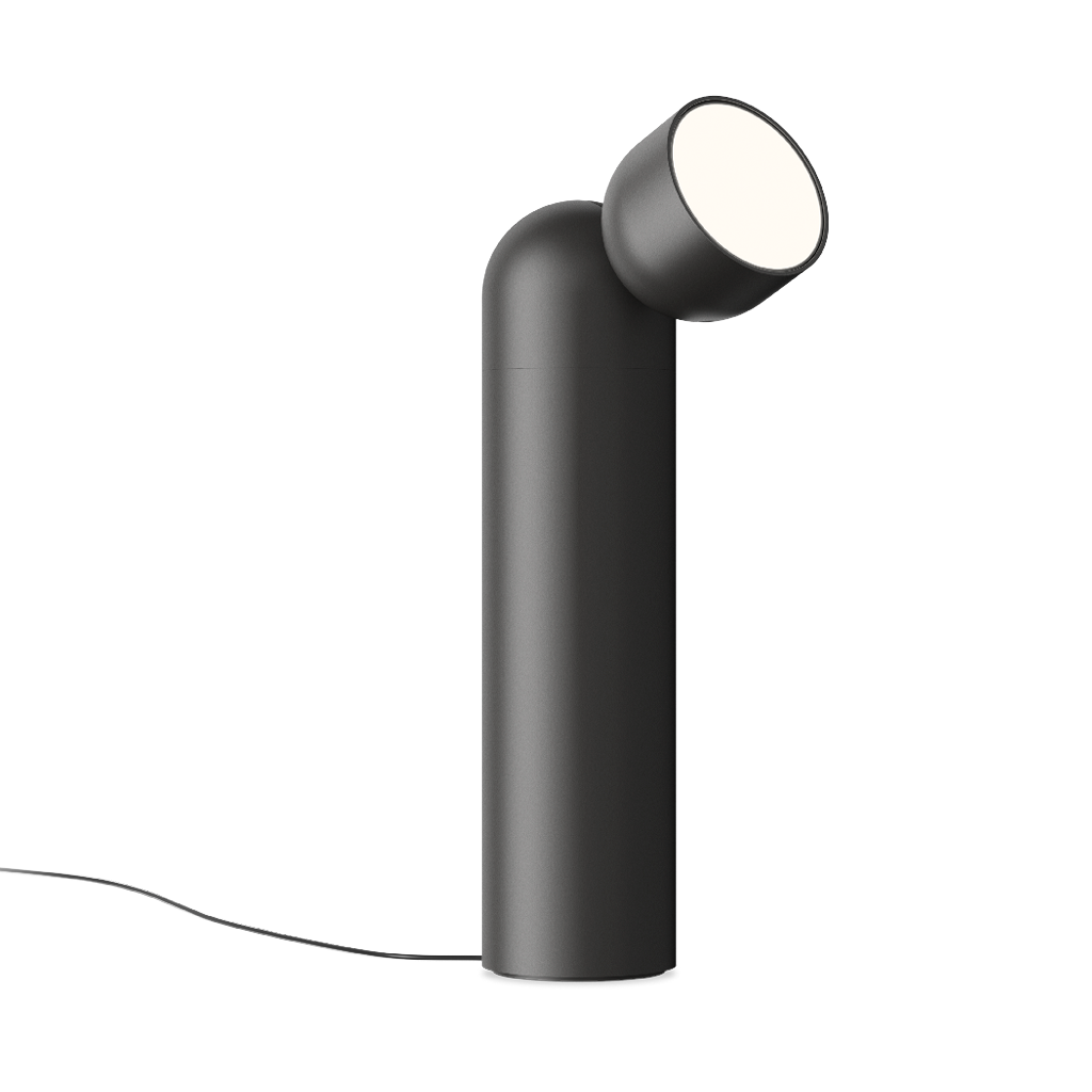Plusminus solo Steh- und Tischleuchte 6343 in Schwarz mit flachem Diffusor