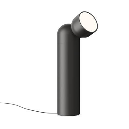 Plusminus solo Steh- und Tischleuchte 6343 in Schwarz mit flachem Diffusor