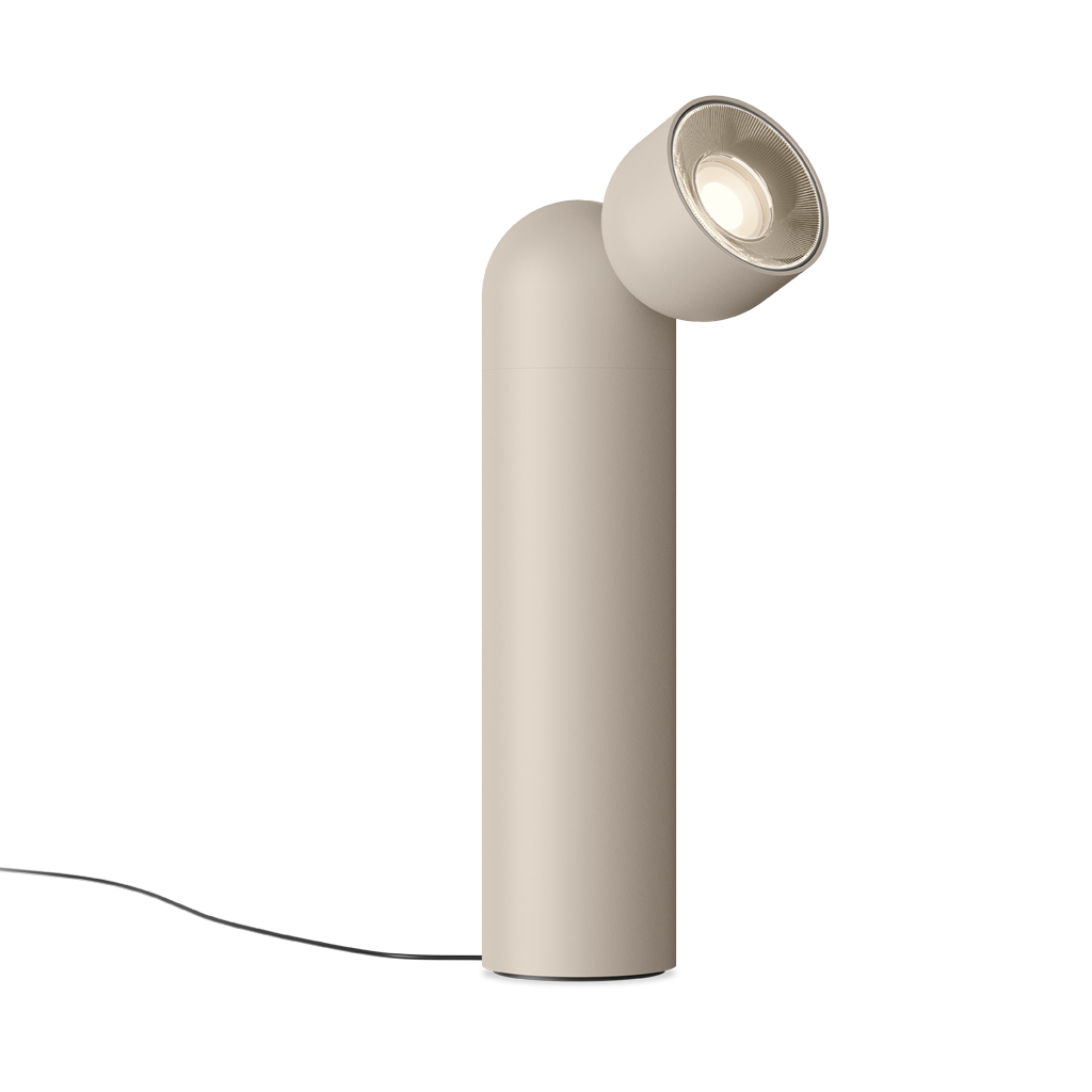 Plusminus solo in Beige als Steh- und Tischleuchte 6341 mit Spolight Mittel