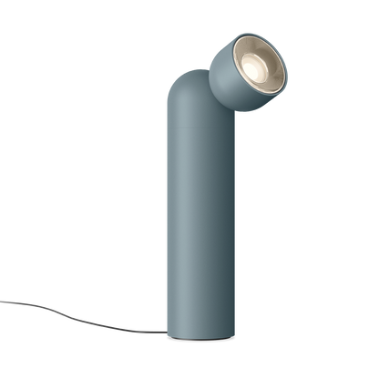 Plusminus solo in Blau als Steh- und Tischleuchte 6341 mit Spolight Mittel