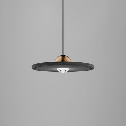 Cleo Silent Akustikleuchte in Messing/Grau