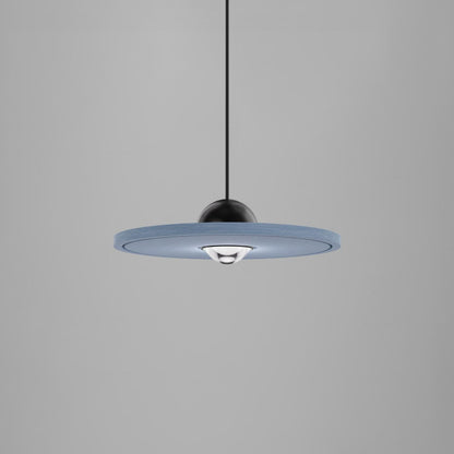 Cleo Silent Akustikleuchte in Schwarz/Hellblau