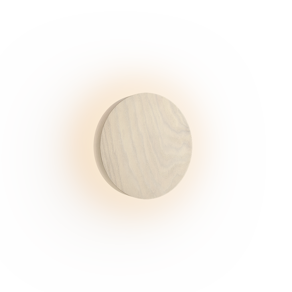 Dot Wandleuchte4675 in Weiß Eiche Natur von Vibia ohne Hintergrund