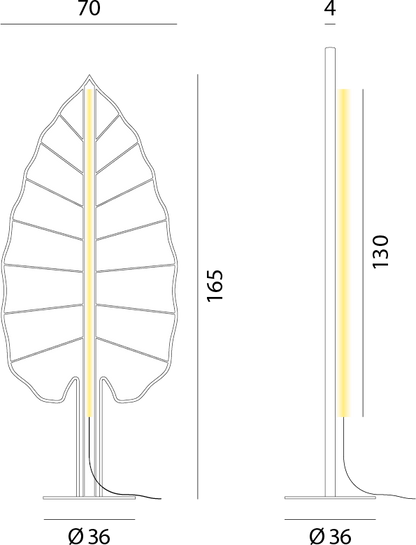 Skizze Eden Stehleuchte Alocasia