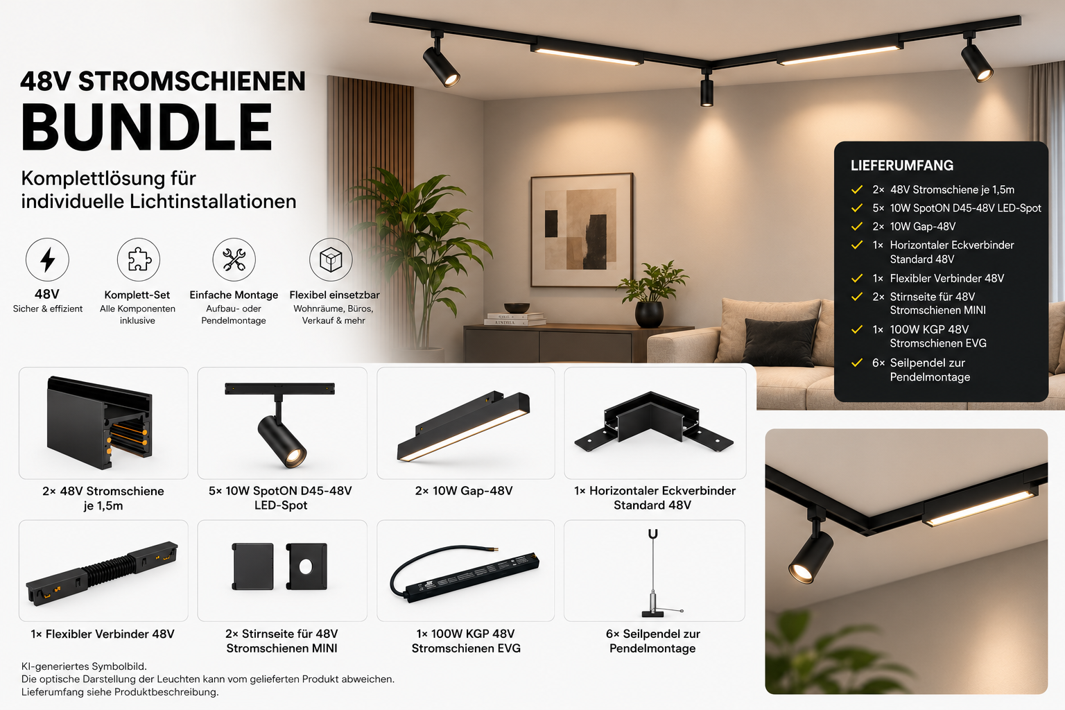 Symbolbild zur Darstellung eines 48V Stromschienen Bundles von innoLED