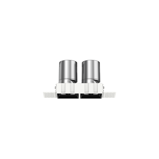Einbaudownglight Randlos 2x6W in weiß