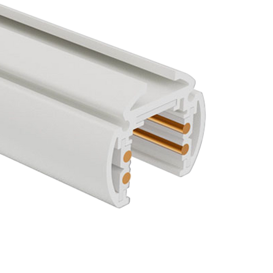 Stromschiene 48V weiß zur Pendelmontage in runder Bauform