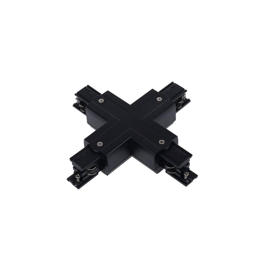 X-Verbinder für 3-Phasen-Stromschiene Nordic innoLED Stromschienenverbinder schwarz, X-förmig