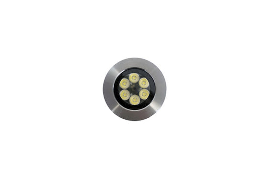 Maschinenleuchte Dot D70 in Edelstahl V4A mit LED Linsen und Acrylglas-Scheibe