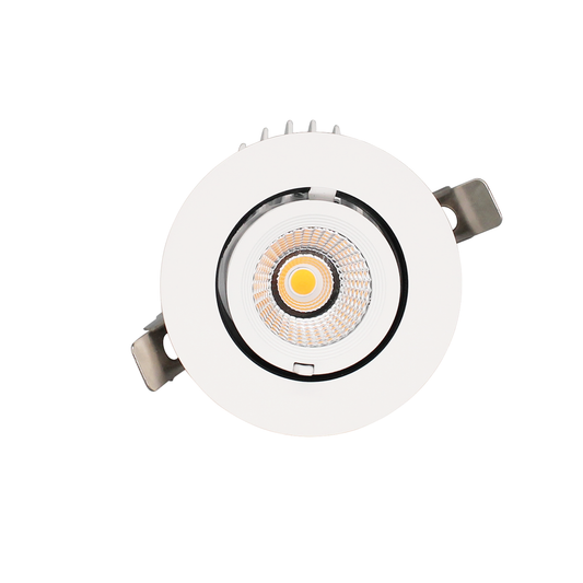 Einbaudownlight ORIO zur Montage in Hohlraumdecken zum Ausklappen und verdrehen von unten in weiß