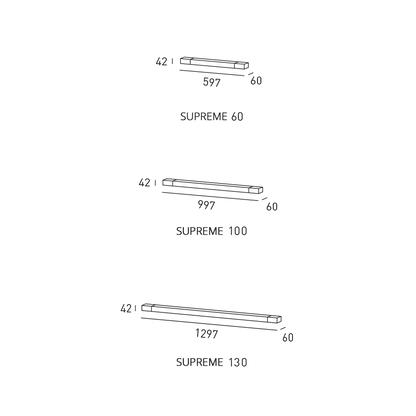 Skizze Suprem Wandleuchte 60cm