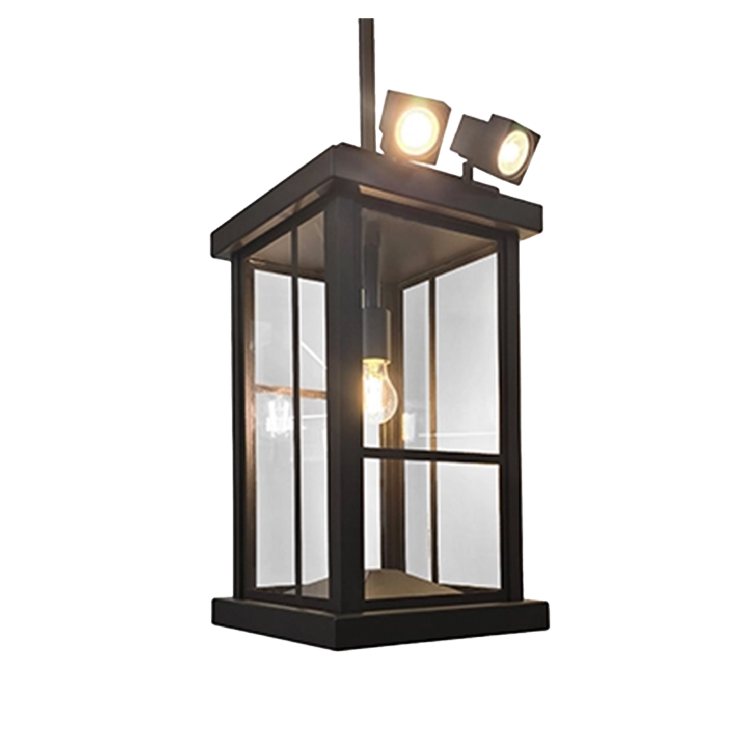 Timber Pendelleuchte mit E27 Fassung und Downlight Gu10