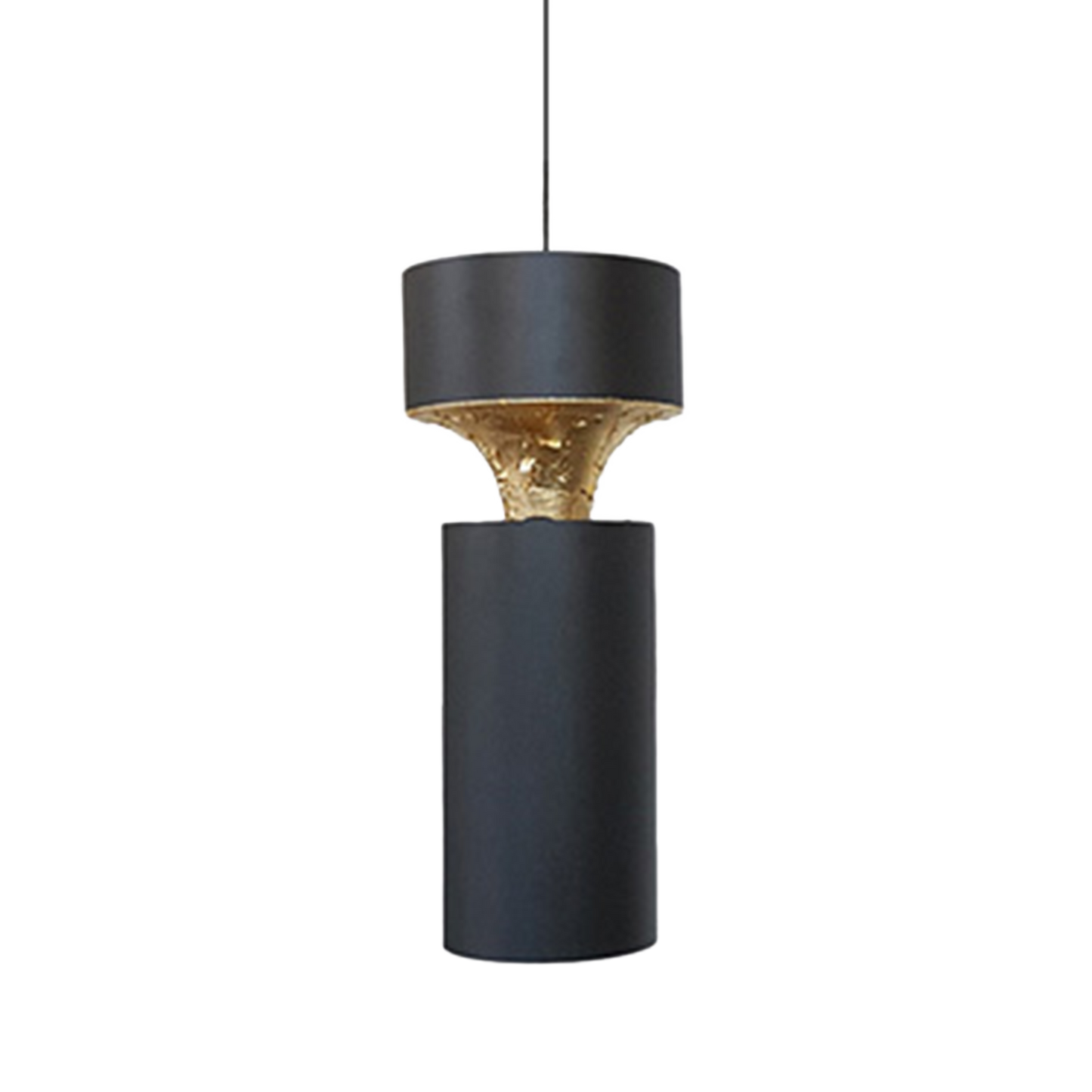 Trumpet Pendelleuchte mit blattvergoldetem Reflektor