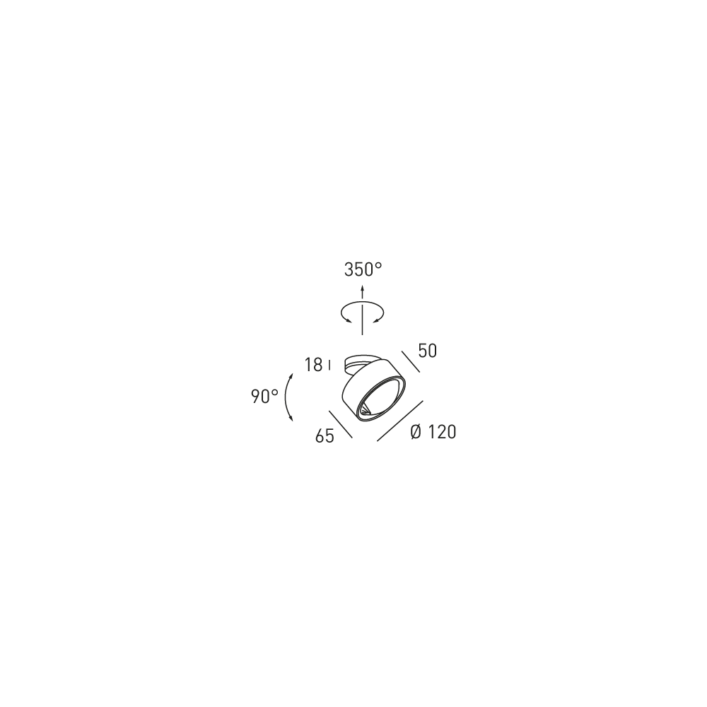 CLIPPO OPTIC ROYAL flexible Deckenleuchte
